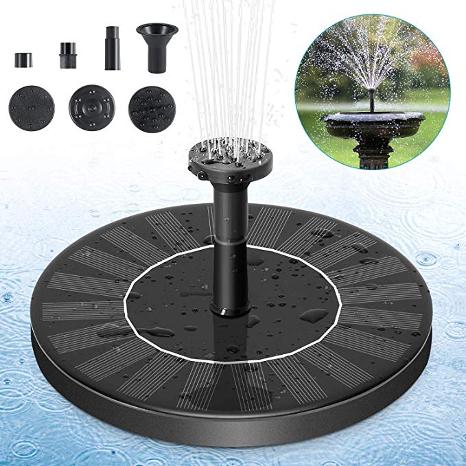 Water Fountain Modern Home Garden Fountain Led Light with Solar Power