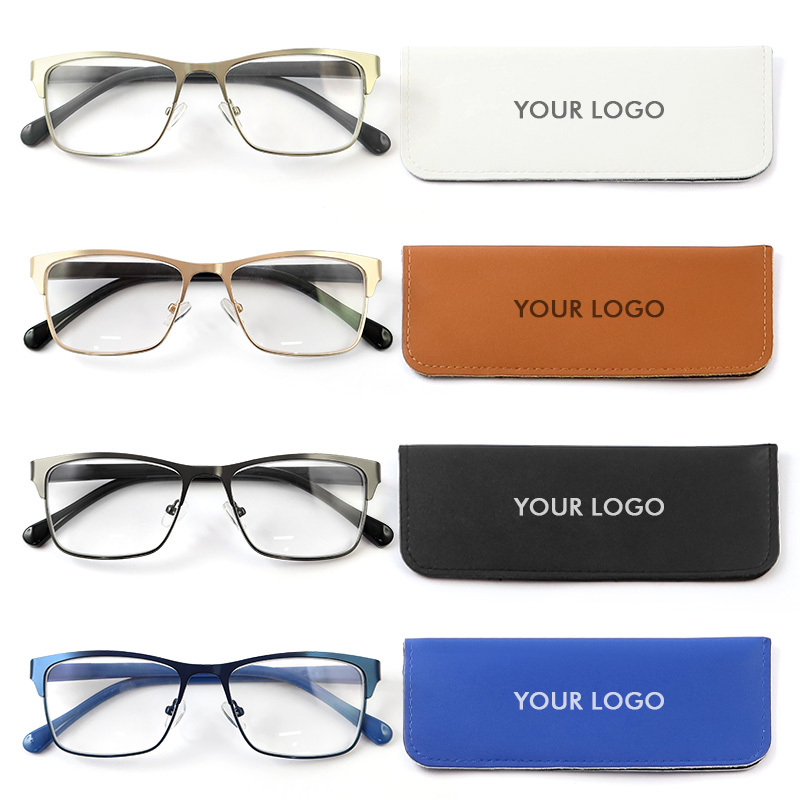Customized Lunettes De Lecture Metal Square Frame Bifocal Photochromic Men Women Reading Glasses with Packaging Box
