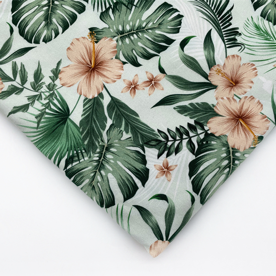 Hot Selling Manufactuer Price Organic Cotton Floral Fabric Low MOQ Knit Custom Digital Print Cotton Fabric By The Yard