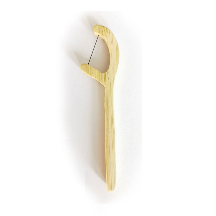 Customized Eco Friendly Silk Corn Bamboo Handle Dental Floss Floss Pick