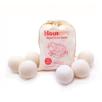 6 pack organic wool tumble dryer balls woolous 100% wool dryer balls vegan dryer balls