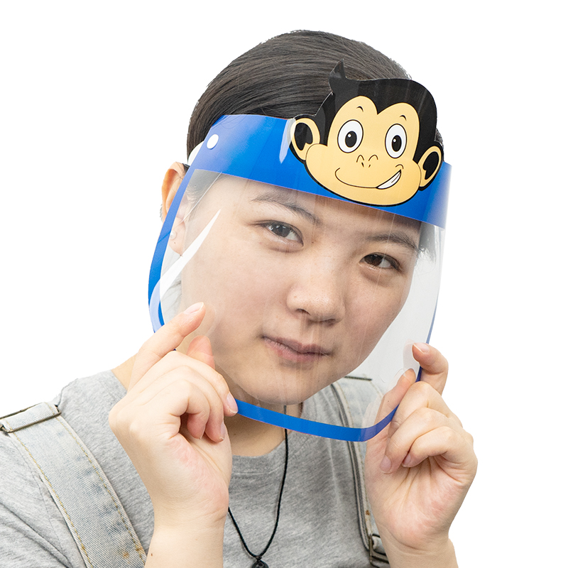 Transparent Safety Kids Face Shields Clear Windproof Protective Kids Face Shield