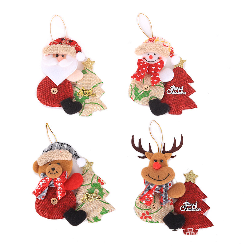 New Christmas decorations holiday hotel window Christmas tree ornament pendant cloth doll old man cuddle tree art and craft
