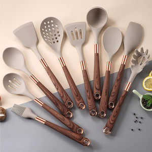 10-Piece Silicone Cooking Utensil Set BPA Free Kitchen Utensils Set Heat Resistant Kitchen Gadgets Cookware Dishwasher Safe