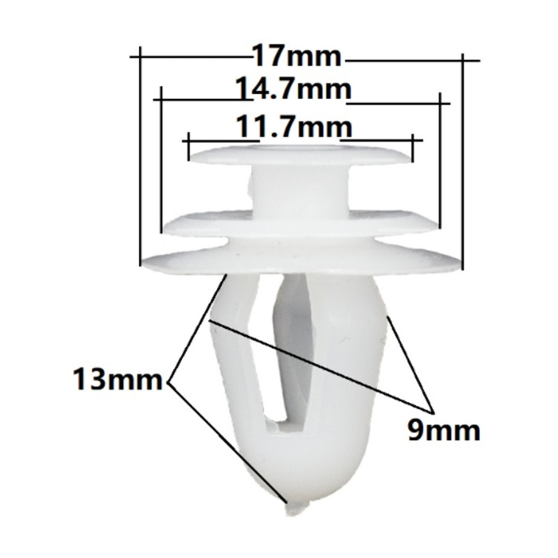 Universal White Car Door Panel Clips Fixed Fastener 9mm Hole Car Interior Door Trim Panel Card Clip Rivets