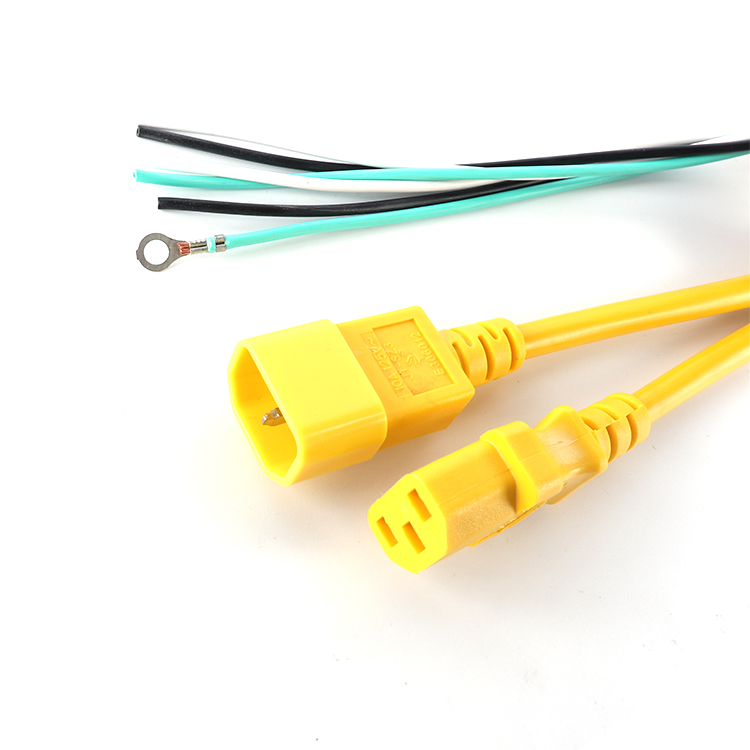 Заводской индивидуальный IEC 60320 C13 C14 220v женский и мужской кабель питания переменного тока