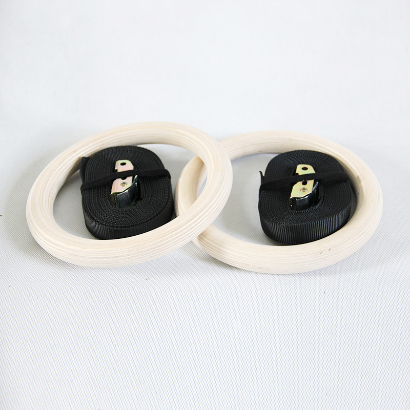 High Quality Wood Gymnastic Rings 28 mm Gym Rings
