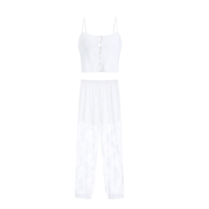 2020 new elegant fashion pajamas 3 pcs set women's lace nightgowns lace sexy sleep wear