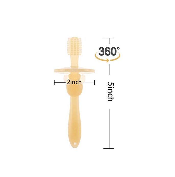 Baby Toothbrush Silicone Toddler Toothbrushes Infant Training Brush 100% Food Grade