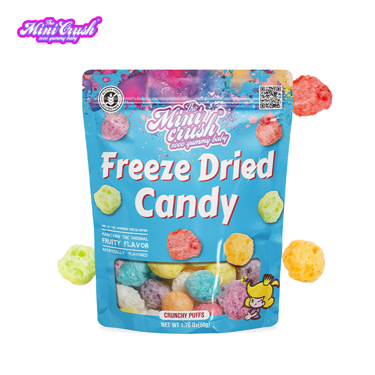 New Crispy candy sweets snacks freeze dried puff