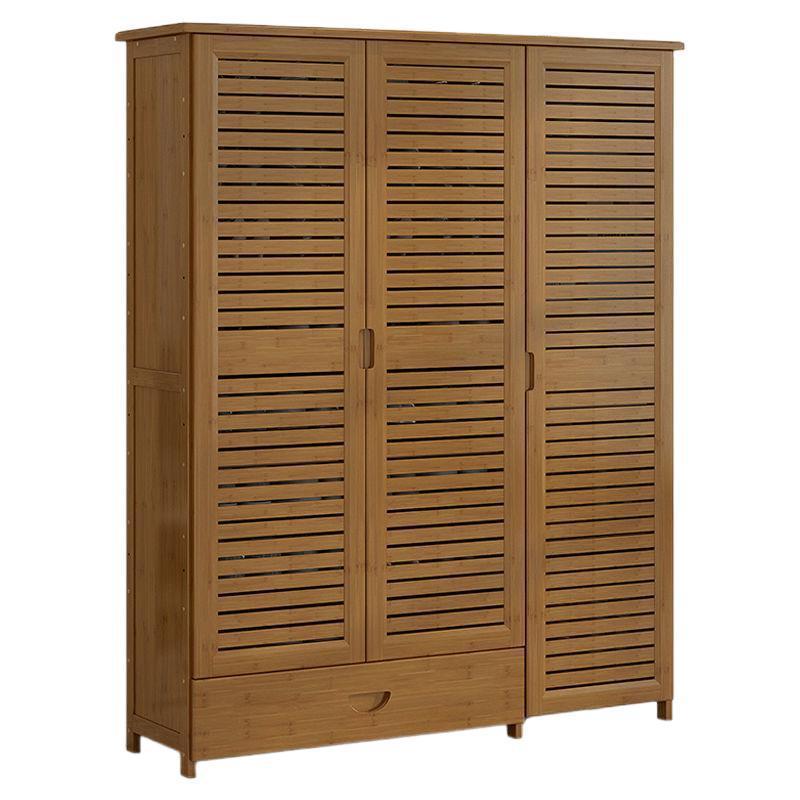 Simple Solid Wood Multi Layer Rack Bamboo Modern Furniture Living Room Entrance Functional Hall Wooden Shoe Cabinet For Home