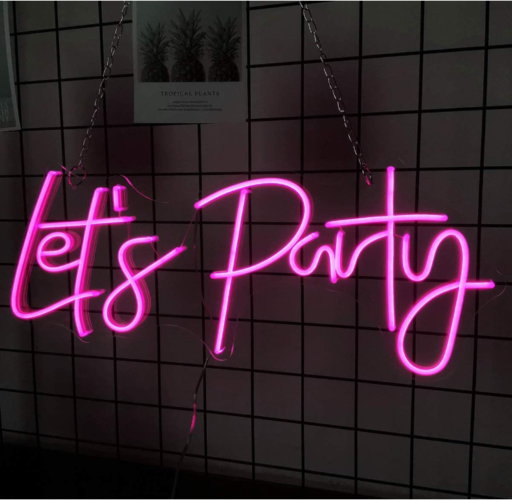 Let's Party LED неоновая вывеска и пользовательский 3D розовый декоративный неоновый свет для бара паба клуба партии