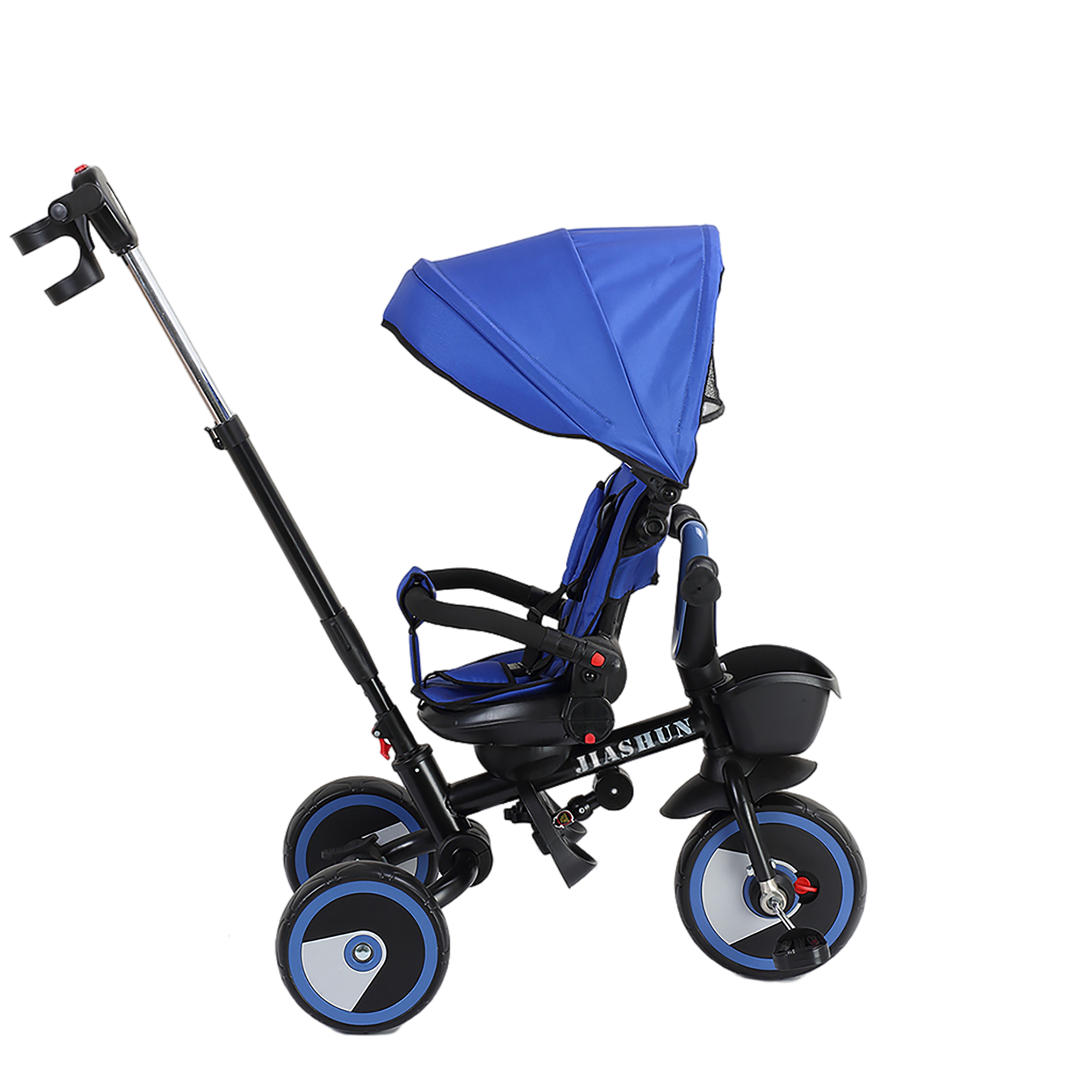 2021 New Kids Tricycle With Canopy EVA Wheels