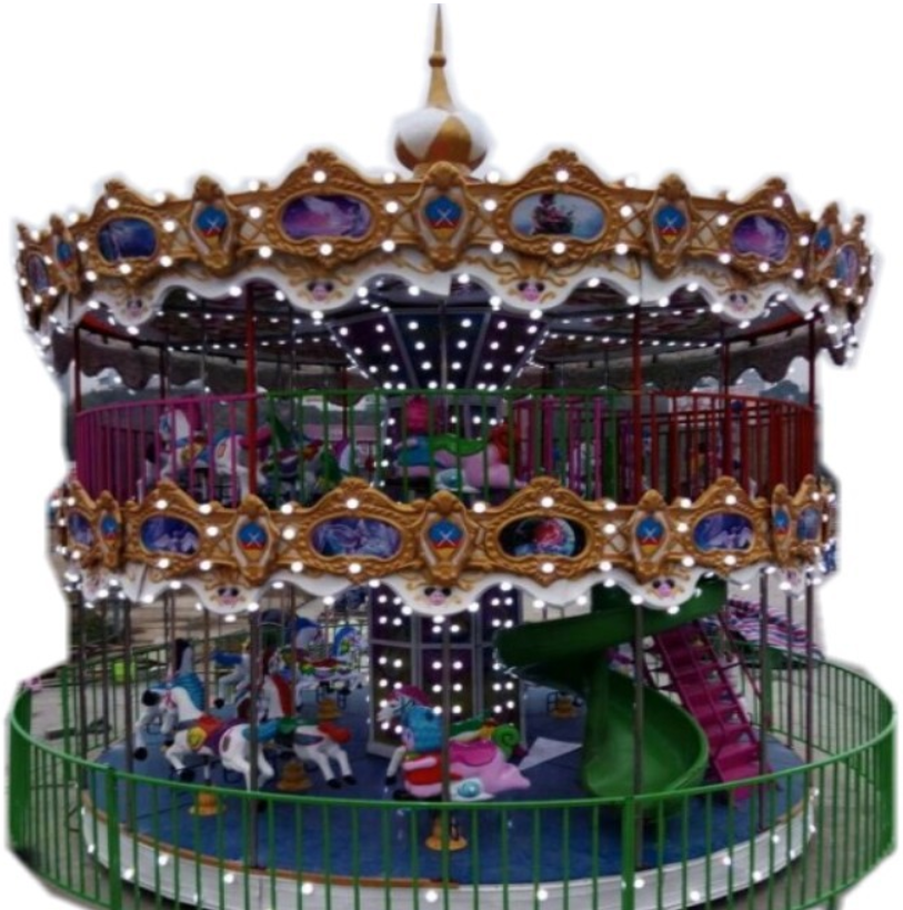 Outdoor Amusement Park Rides Luxury Merry Go Round Carousel For Sale