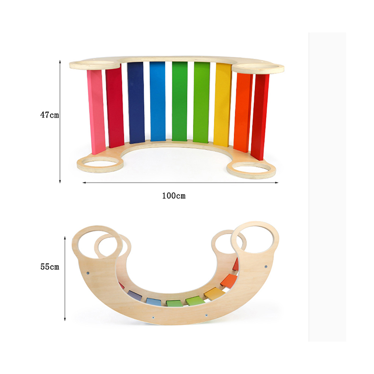 multi color wooden montessori pikler rocker triangle ladder climber baby gym indoor playground for sale