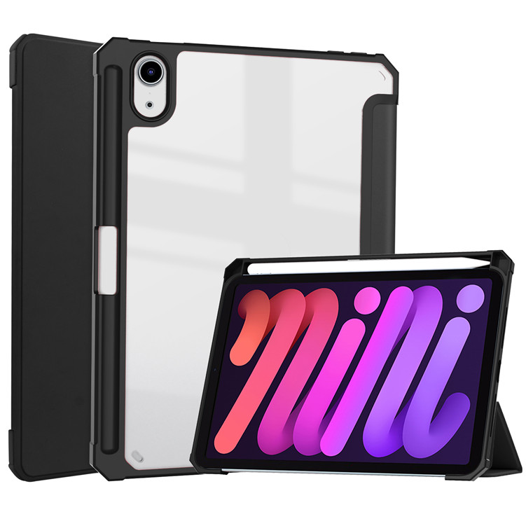 Luxury with pen hole back stand adjustable acrylic 8.3 inch tablet cover case for ipad mini 6