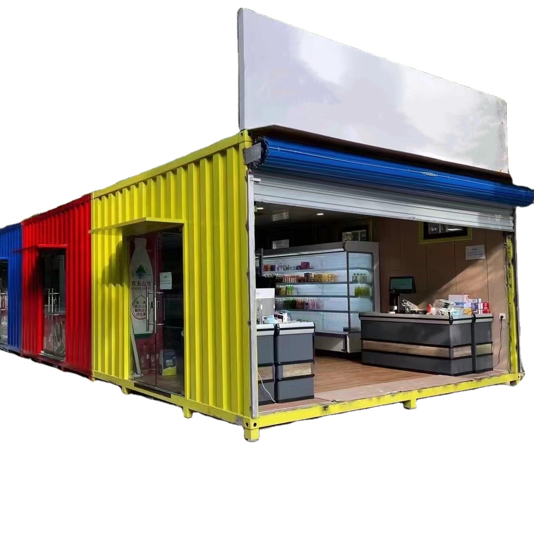 Prefabricated modular mobile container shop booth movable house shop