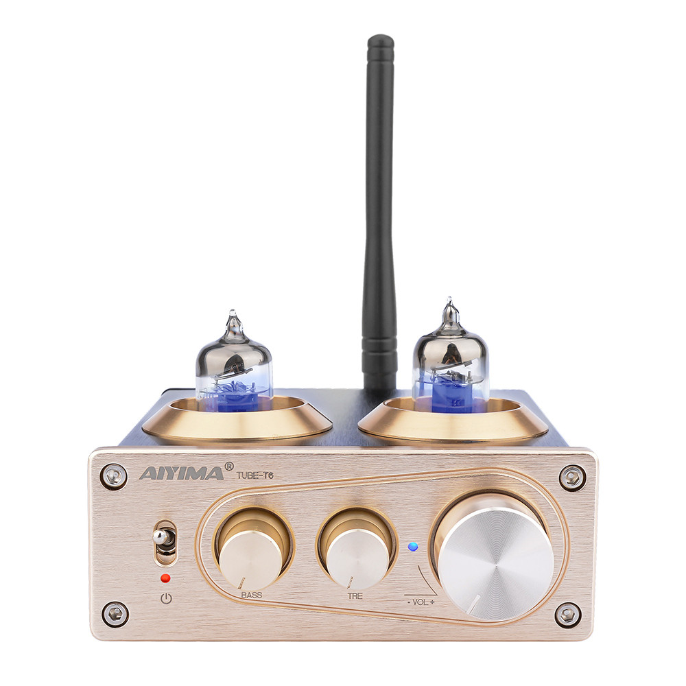 AIYIMA T6 5,0 Bluetooth 6J1 ламповый предусилитель усилитель HiFi Стерео предусилитель AUX APTX с управлением высокими басами домашний кинотеатр