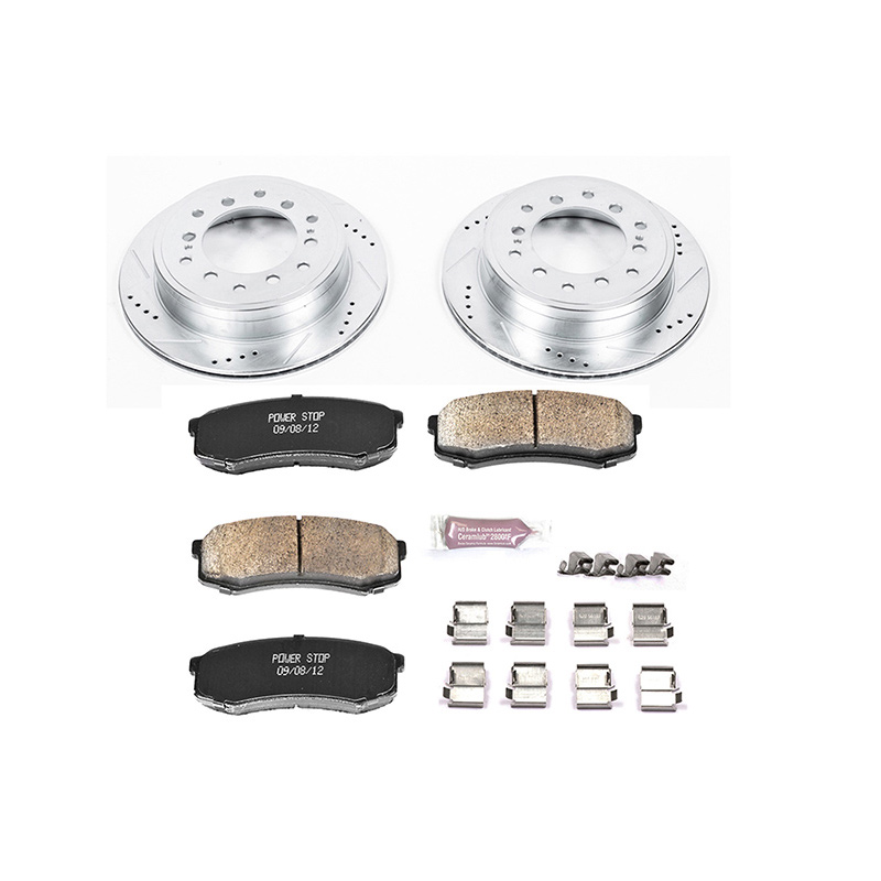 Комплект задних тормозных колодок и дисковой тормозной системы K5875 для Toyota FJ Cruiser, топ в США 4243160311 D606 POWERSTOP