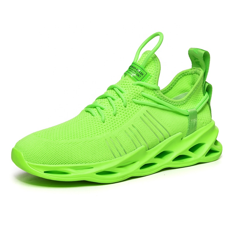 Chinese Factory Latest Design Trend Green Running Sneakers Fashionable Shoes For Men