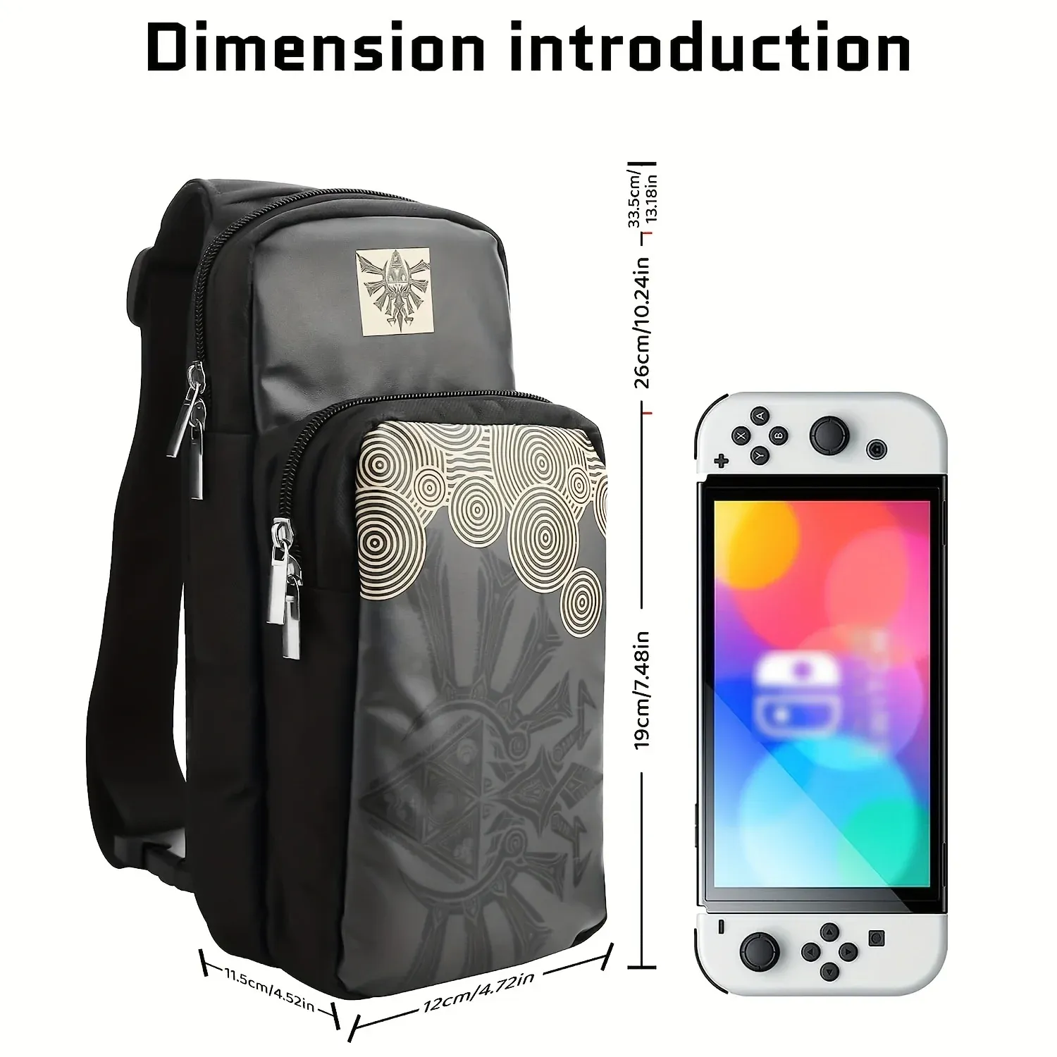 1pc Travel Bag for Nintendo Switch/Lite/OLED Models, Portable Waterproof Backpack Game Carrying Case