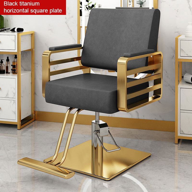 Black And Gold Luxury Modern Hair Salon Equipment Beauty Salon Furniture Beauty Style Barber Chairs