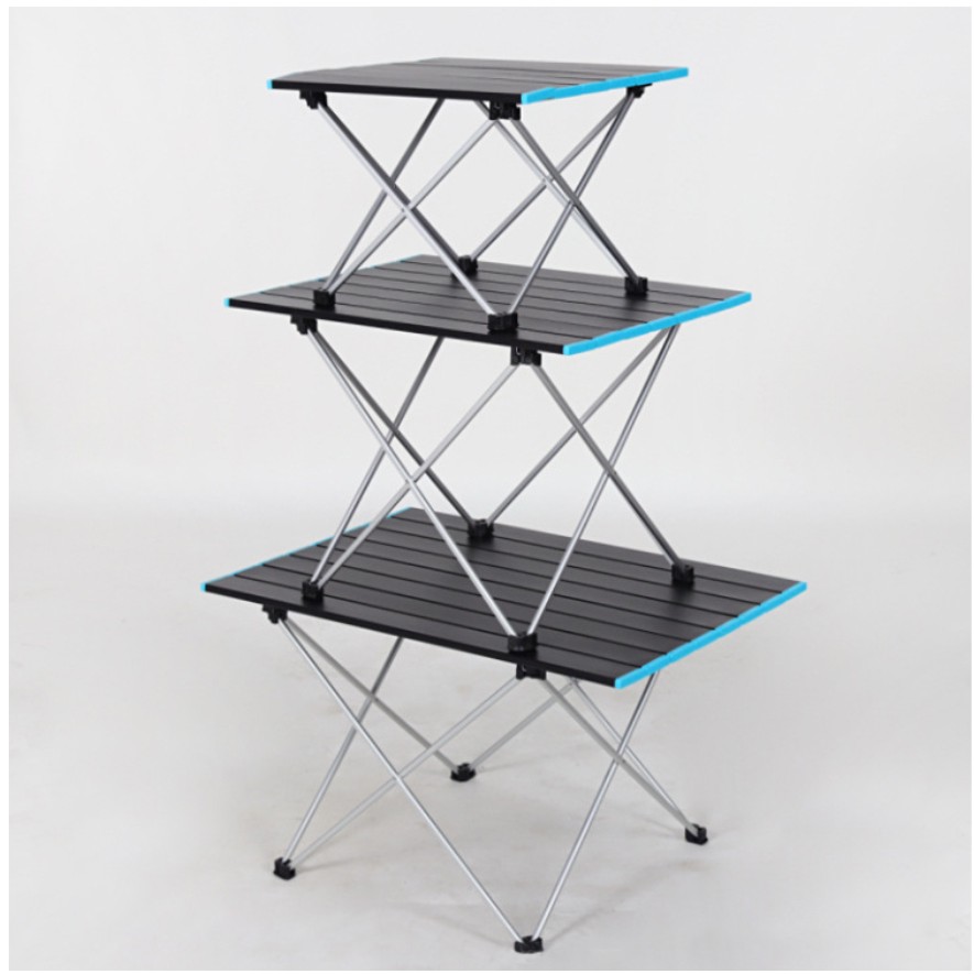 Roll up Ultralight Aluminum Frame Portable Folding Outdoor Camping Desk Camping Table for Outdoor Picnic Party BBQ barbecue