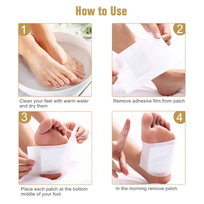 Free Sample High Quality Detox Relax Foot Patches For Improving Sleep Chinese Sleeping Bamboo Vinegar Foot Pads