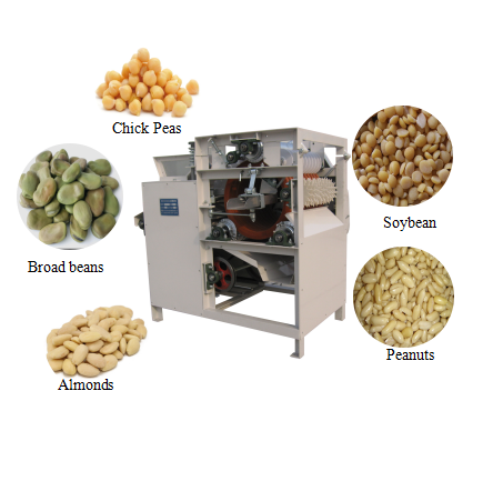 Hot sale cheap price peanut soybean apricot almond chickpeas peeling machine beans skin remover nuts peeler