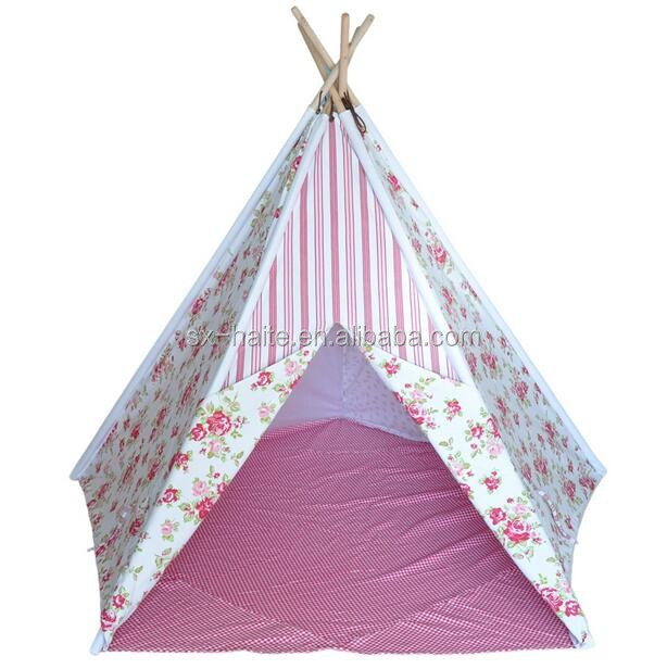 Indian Teepee Tripod Play Tent Kids Camping Hut Games Children's Play Teepee Tent