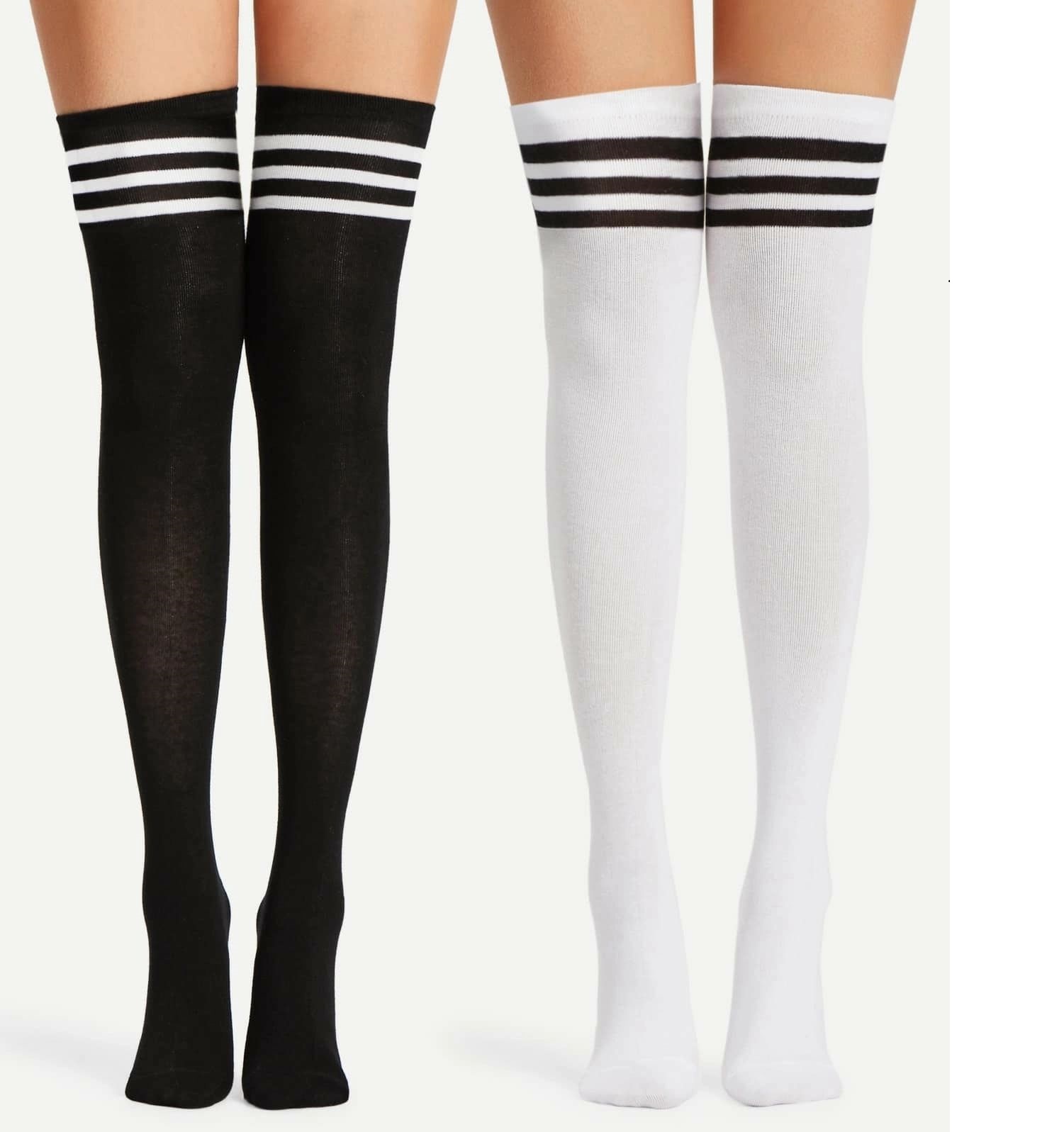 Striped Over-the-Knee Socks