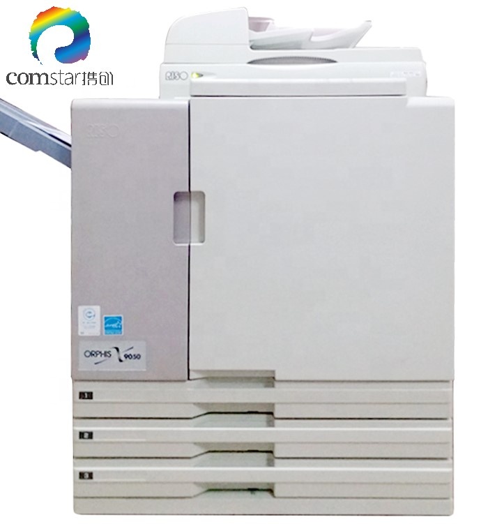 Восстановленный струйный принтер Comstar Risos орфис X9050 X 9050 A3 копировальные машины 150PPM высокая скорость