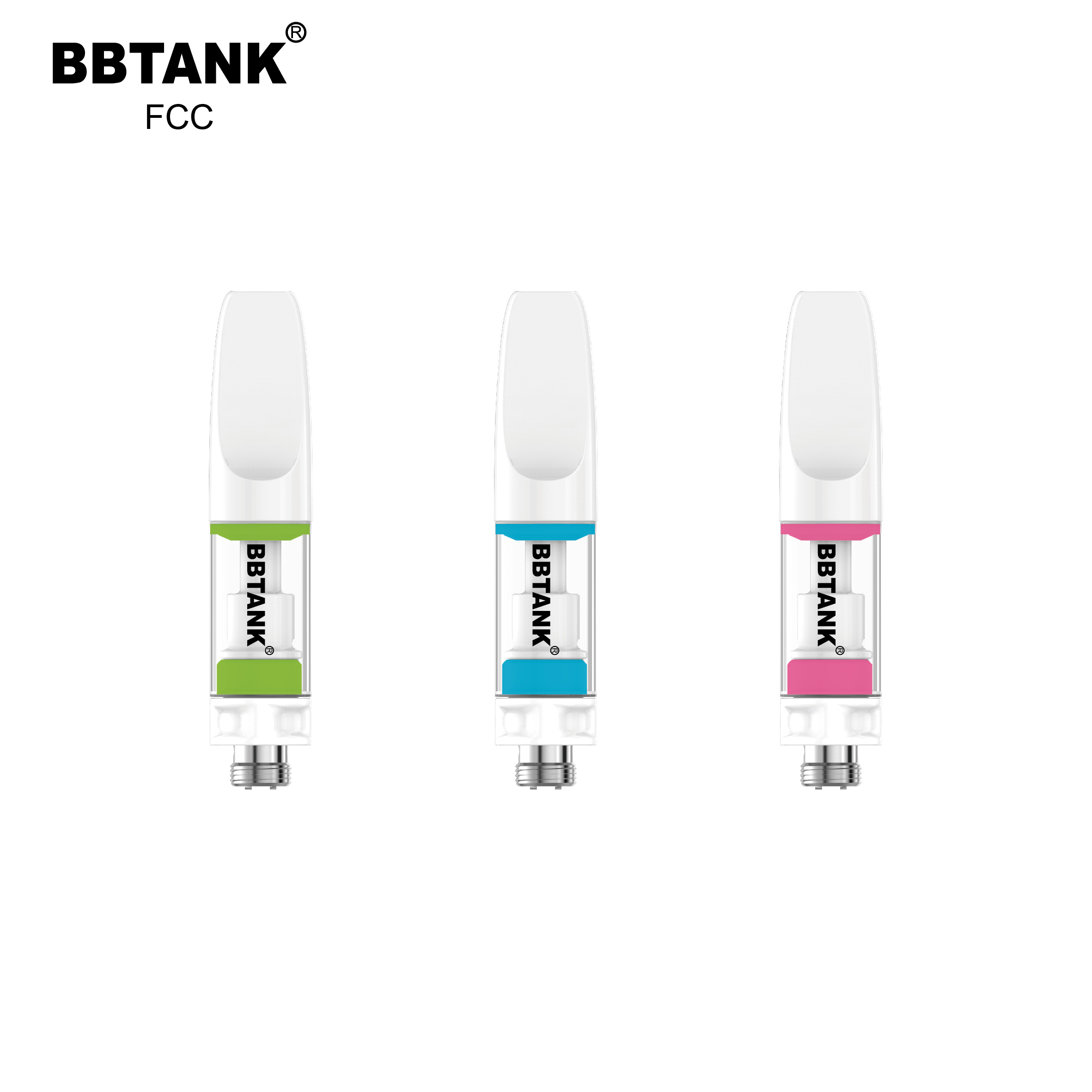 Wholesale Full Ceramic Coil CBD Cartridge 05ml Glass Atomizer Vape Cartridges BBTANK FCC