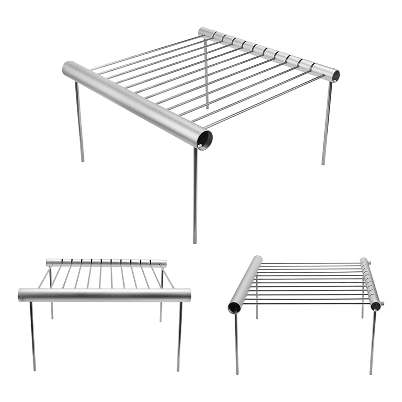 Portable Grill Camping Outdoor Barbecue Bracket 304 Stainless Steel Removable Mini BBQ Grill Support