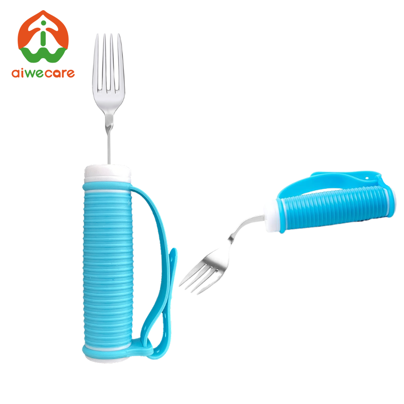 Aiwecare Stroke Adaptive Utensils Elderly Auxiliary Tableware Anti-Shake Eating Aid Fork For Hand Tremors Weak Hand Grip