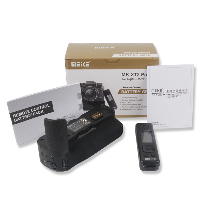 Вертикальная Батарейная ручка Meike MK-XT2 Pro 2,4G, беспроводное управление для камеры Fujifilm XT2, работает с батареей NP-W126/W126S