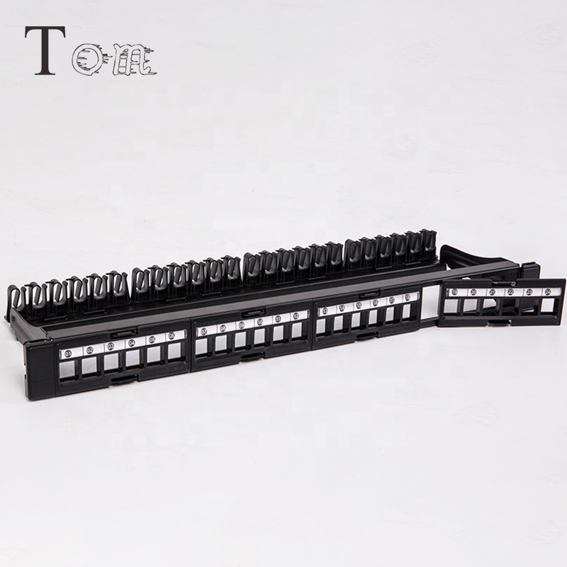 TOM-P-08 19 ''1U UTP пустой патч-панель 24 порта для UTP связь телекоммуникаций keystone jack с адвокатского сословия задней части