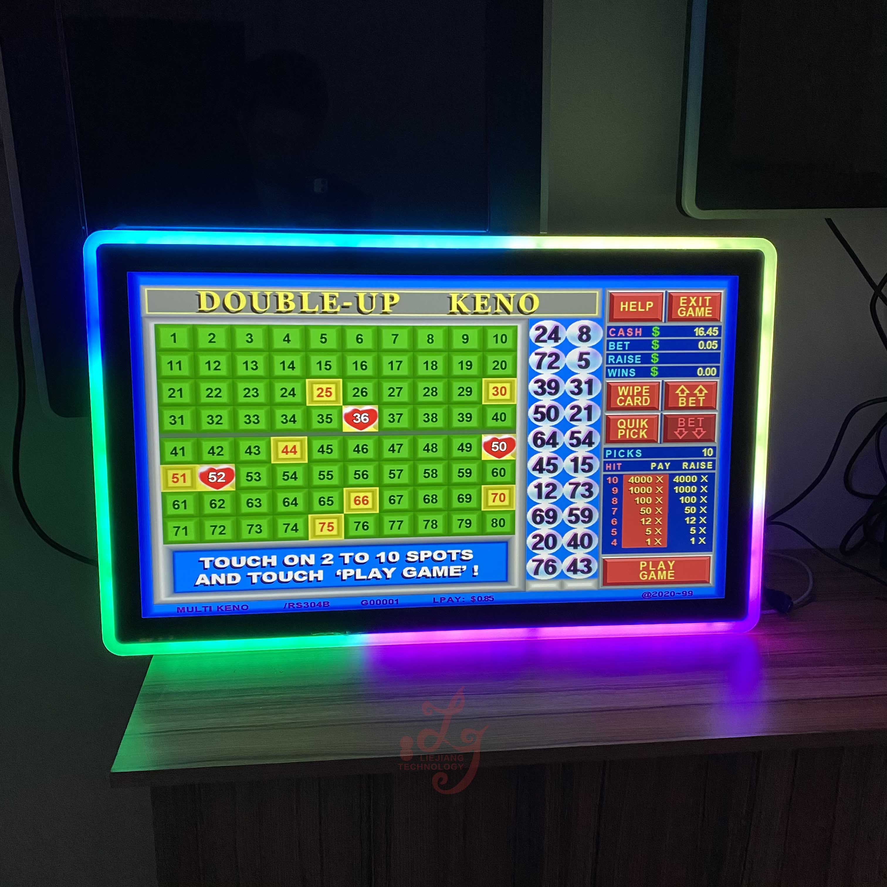 Игровые автоматы Texas Keno Superball Keno Toucheasy Keno 22 с сенсорным экраном 19 дюймов для продажи