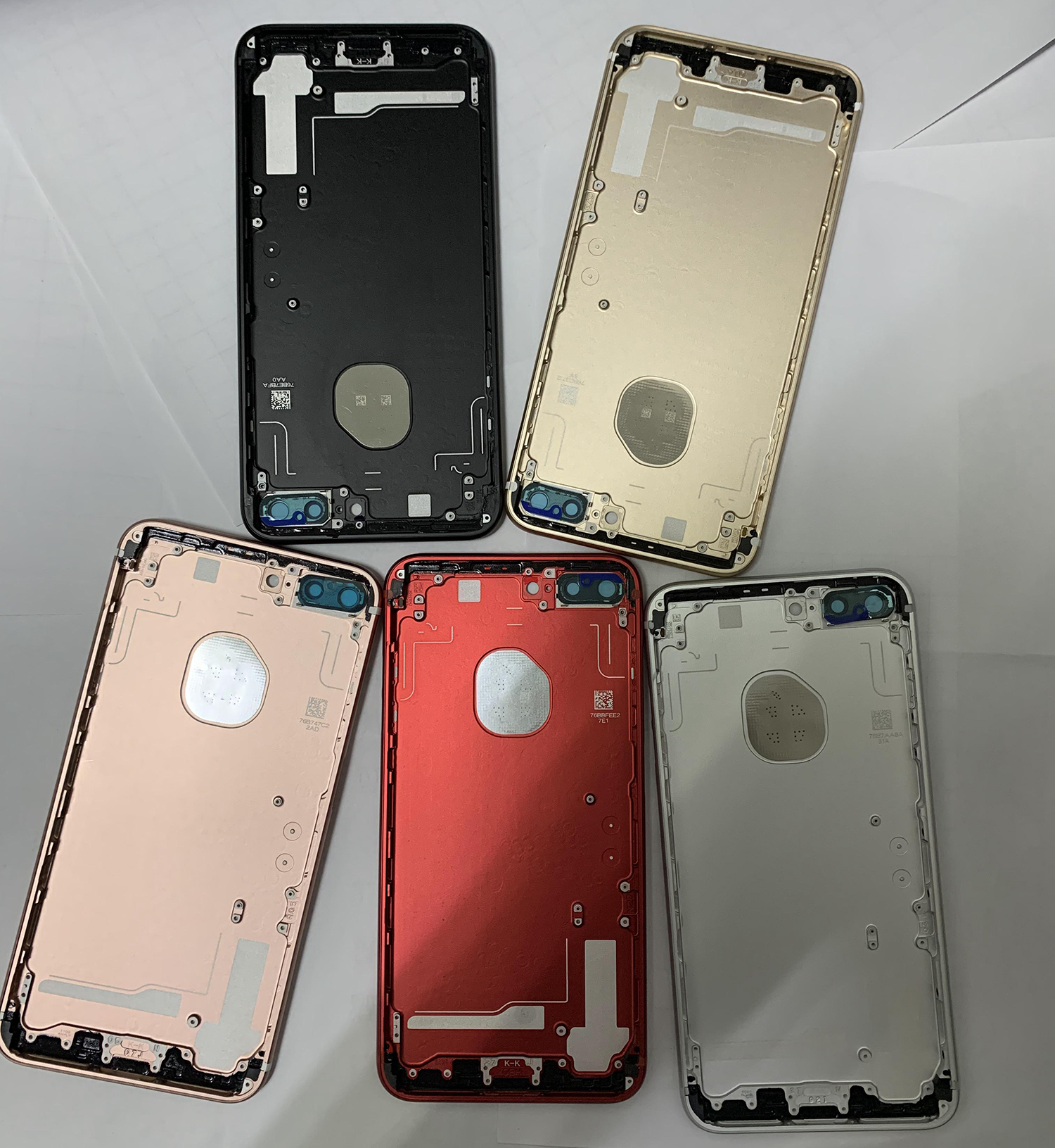 Оригинальная задняя крышка корпуса рамка для Iphone Apple 7 7Plus корпус Полная сборка розовое золото черный цветной с логотипом