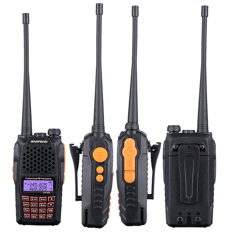 Самый дешевый 2 передающая радиоустановка baofeng UV6R VHF Любительская рация двойного диапазона с большим радиусом ручной иди и болтай Walkie Talkie baofeng UV-6R со светодиодным фонариком
