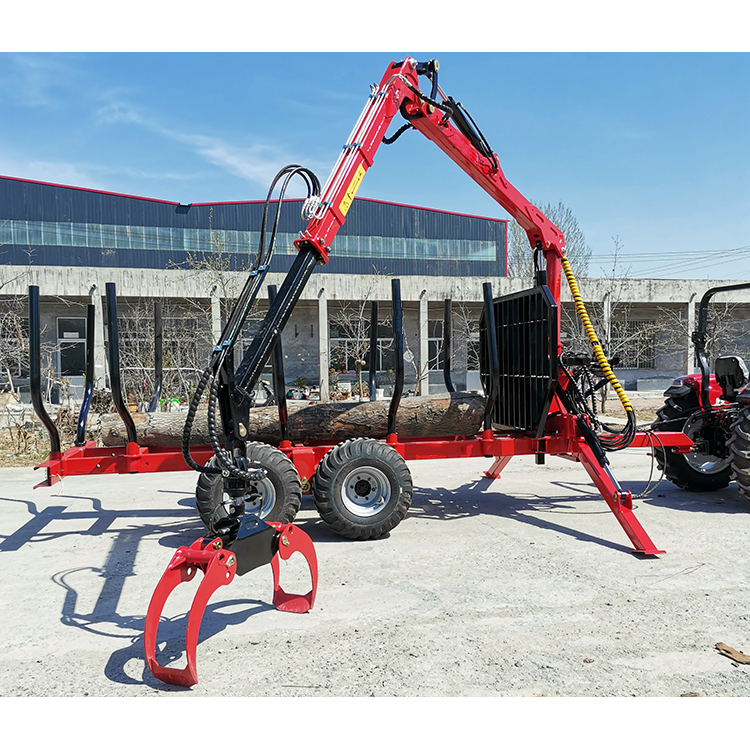 forestry machine 4.2/4.7/5.5/6.5/7m hydraulic grapple atv log wood timber crane loader for trailer with log grapple