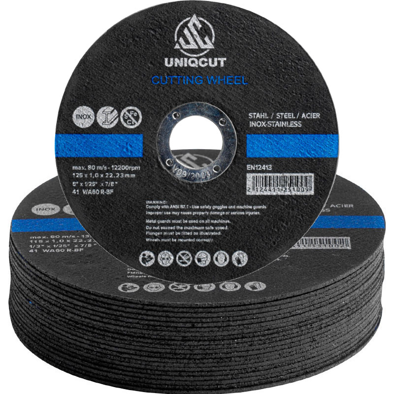 Aggressive 5 Inch 125x1.0x22.23mm SS Abrasive Cut-Off Wheel for Angle Grinder