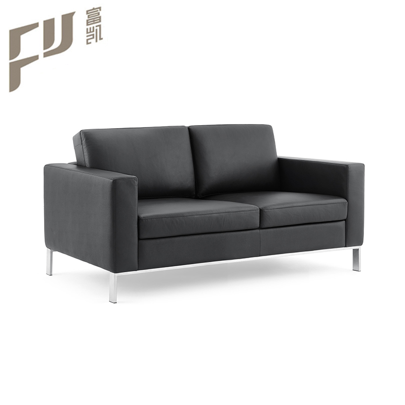 Office leather sofa set furniture modern design 2 seater reception executive sofa