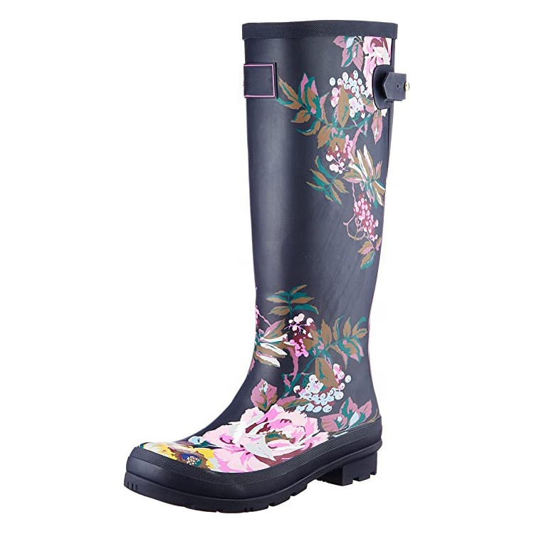 Hot Selling Waterproof woman high heel safety rubber rain boot
