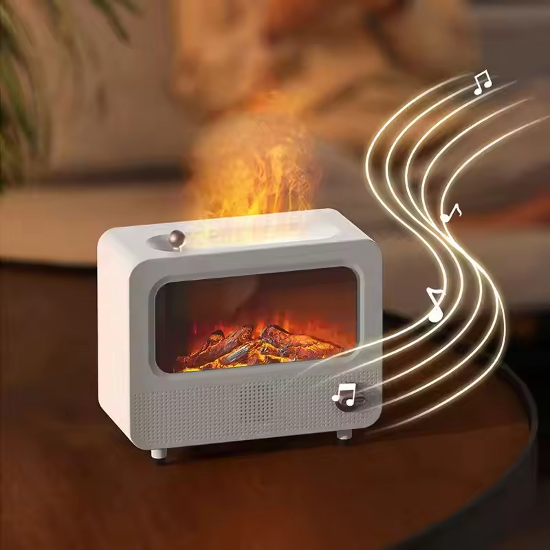 Flash Sale Aroma Diffuser 3D Simulation Fireplace Flame Aromatherapy Humidifier For Home Office
