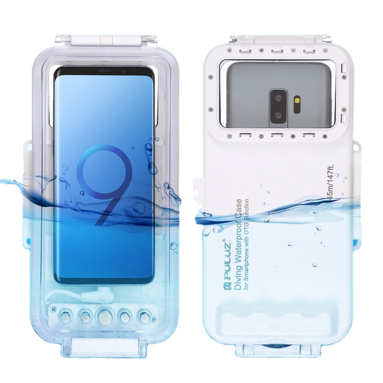 FREE Sample PULUZ 45m/147ft Waterproof Diving Case Photo Video Taking Underwater Housing Cover for Galaxy