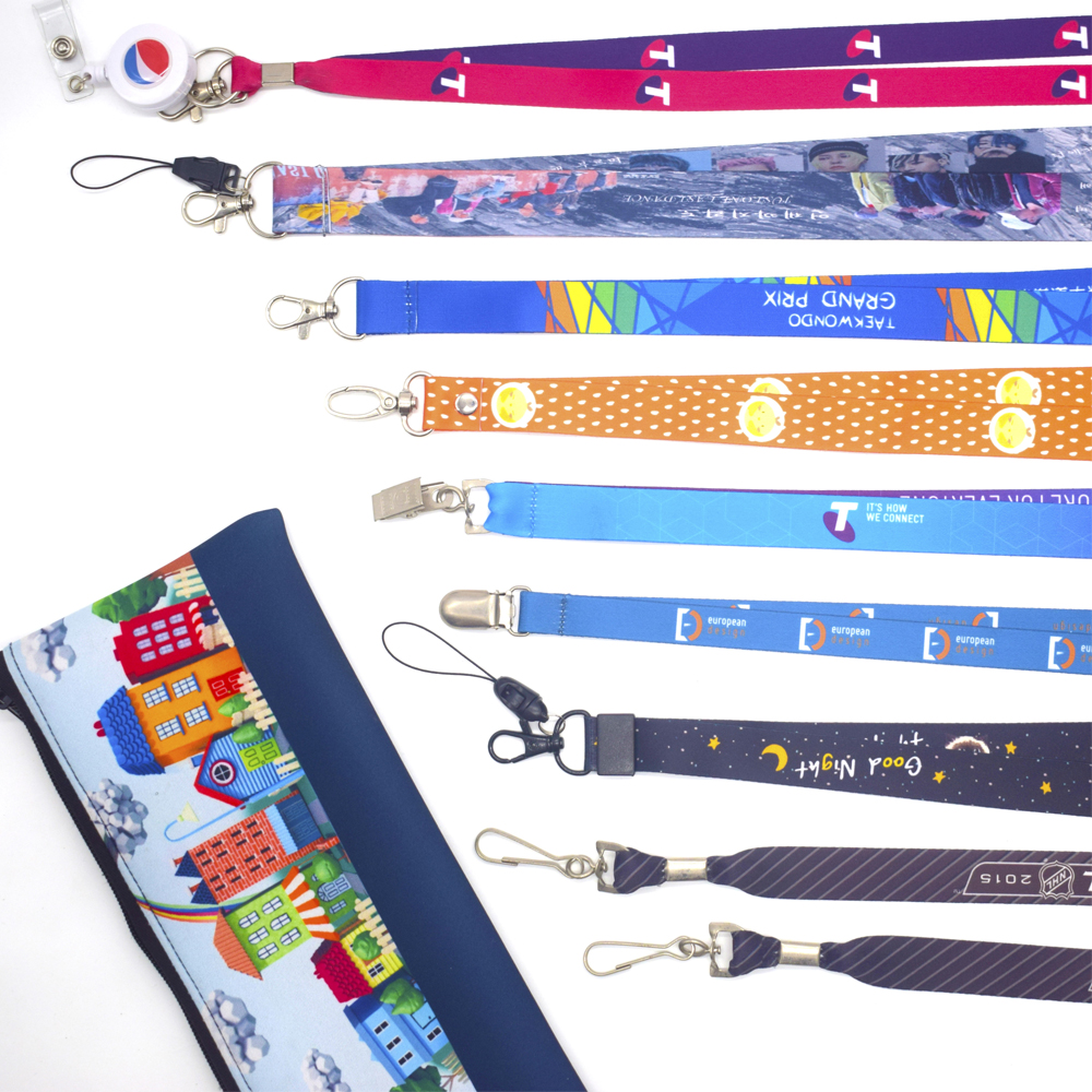 Ring Satin Roll Ribbon Woven For Promotion 1 Inch Wide Lanyard Polyester Lanyards With Logo Printing