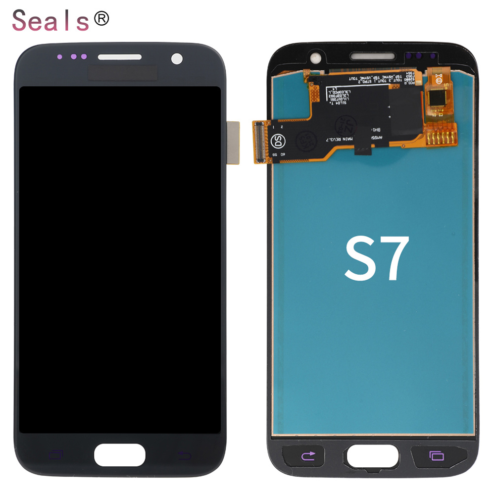 Мобильный телефон с сенсорным дисплеем телефон ЖК-дисплей для samsung galaxy s7 экран планшета сборный узел тачскрин Сенсорная панель ЖК-дисплей для samsung s7 на тонкопленочных транзисторах на тонкоплёночных транзисторах