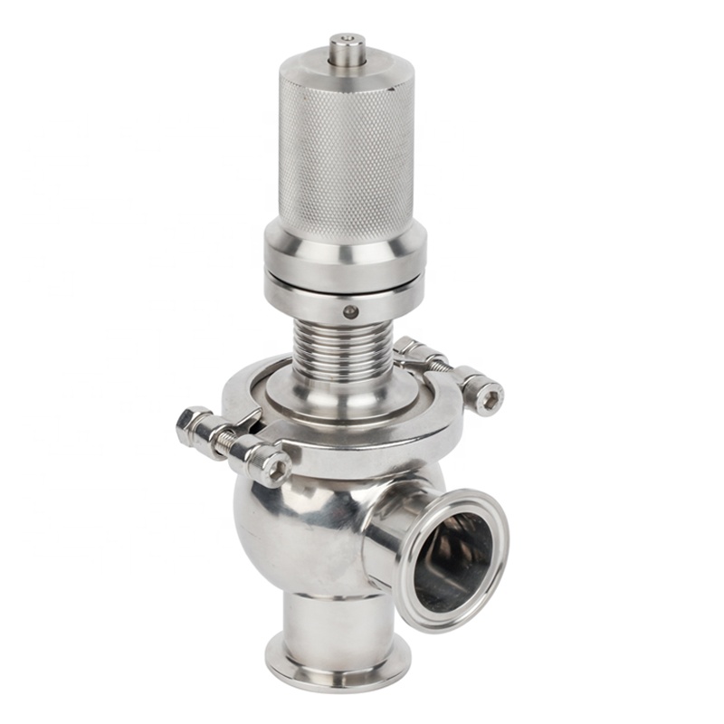 stainless steel sanitary hygienic tri clamp tc constant 316 ss inox adjustable safety pressure reducing relief valve