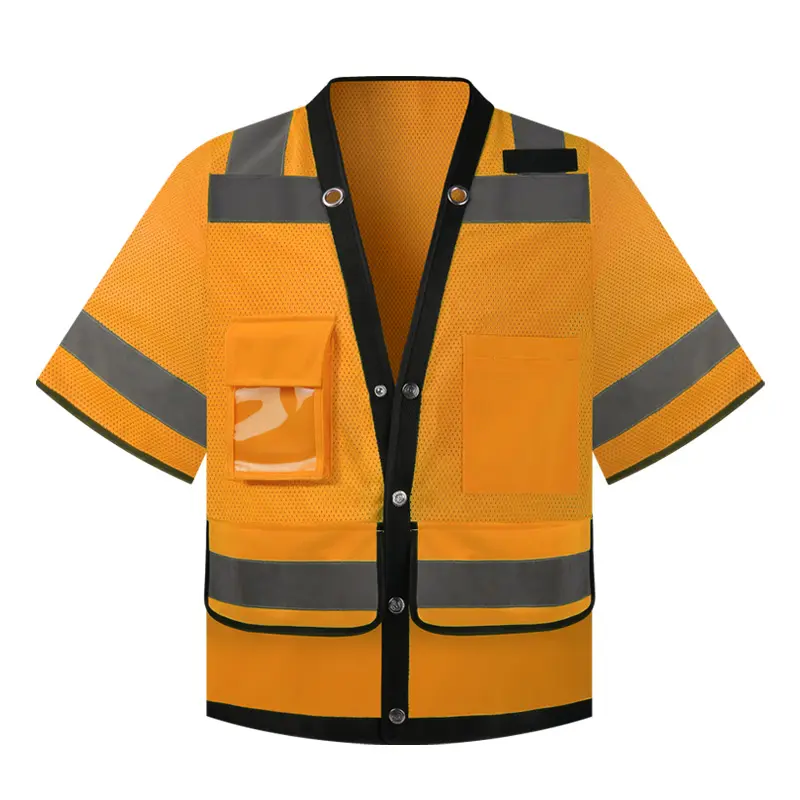 Factory Custom Reflective Safety Vest High Visibility Construction Worker Uniform
